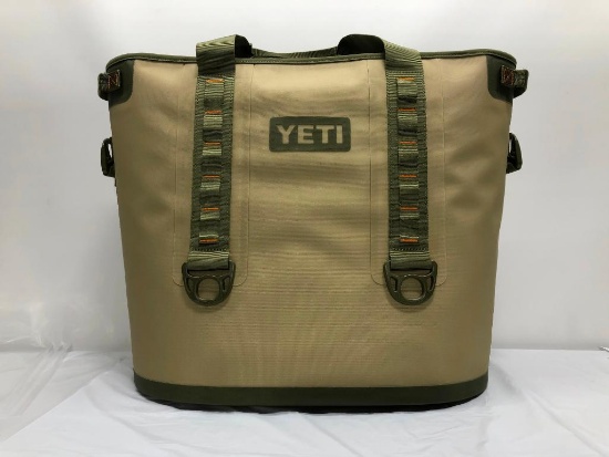 YETI Hopper 40 Cooler Field Tan/ Blaze Orange