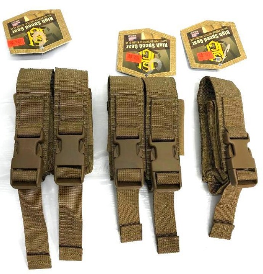 3 Items; High Speed Gear, Modular Pistol Mag Pouch Doble Molle and Single