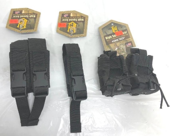 3 Items; High Speed Gear, Modular Pistol Mag Pouch Doble Molle and Single