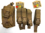3 Items; High Speed Gear, Modular Pistol Mag Pouch Triple and Single Molle