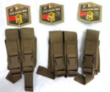 3 Items; High Speed Gear, Modular Pistol Mag Pouch, Double and Single, Coyote