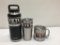 3 Items; YETI Rambler 36oz Bottle, Rambler 20oz Tumbler, Rambler 14oz Mug, Black, Stainless Steel