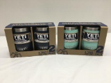 2 Items; YETI 2 Pack Rambler 10oz Wine Tumbler, Navy , Seafoam