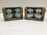 2 Items; YETI 2 Pack Rambler 10oz Wine Tumbler, Seafoam, White