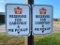 2 Village Inn Street Signs, Reserved for Carryout & Pie Pickup, 24in x 18in