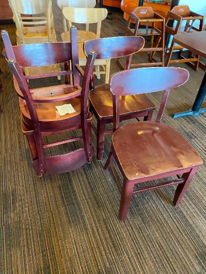 Restaurant Chairs, 4 Solid Wood Restaurant Chairs by AC Furniture Co.