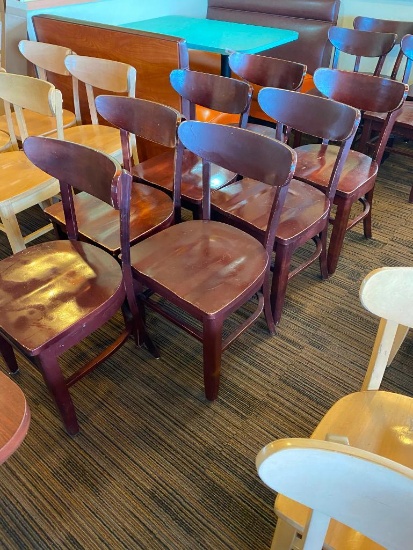 Restaurant Chairs, 7 Solid Wood Restaurant Chairs by AC Furniture Co.