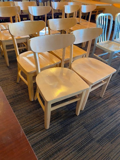 Restaurant Chairs, 4 Solid Wood Restaurant Chairs by AC Furniture Co.