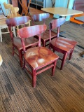 Restaurant Chairs, 4 Solid Wood Restaurant Chairs by AC Furniture Co.