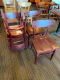 Restaurant Chairs, 4 Solid Wood Restaurant Chairs by AC Furniture Co.