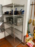 NSF Chrome Stationary Adjustable Wire Shelving Unit 74in x 18in x 36in approx.