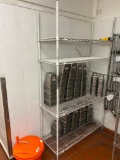 NSF Chrome Stationary Adjustable Wire Shelving Unit 86in x 18in x 48in approx.