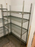 NSF Chrome Stationary Adjustable Wire Shelving Unit 86in x 18in x 48in approx.