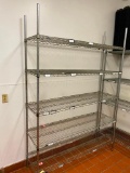 NSF Chrome Stationary Adjustable Wire Shelving Unit 86in x 18in x 48in approx.