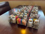 15 Salt & Pepper / Condiment Racks w/ 30 Shakers