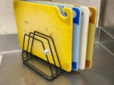 NSF Cutting Board Rack w/ 4 Cutting Boards