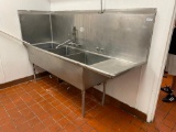 Stainless Steel 3-Compartment Sink, 14in Deep, 96in x 30in x 36in