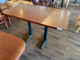 Restaurant Table, 2 Pedestal Bases, 48in x 30in x 30in