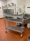 Fermod Fermostock Rolling Dunnage Shelving System, NSF, Aluminum & Polymer 71in x 48in x 22in
