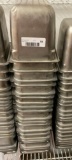 Lot of 20 Stainless Steel 1/6 Size Steam Table Pans