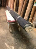 New Carpet Remnant Roll: 12ft x 11ft 6in Blue High Traffic