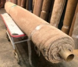 New Carpet Remnant Roll: 10ft 6in x 13ft 9in Light Brown