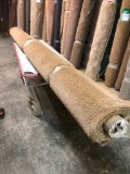 New Carpet Remnant Roll: 12ft x 11ft Brown