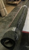 New Carpet Remnant Roll: 12ft 3in x 10ft Green, Yellow and Blue High Traffic
