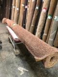 New Carpet Remnant Roll: 12ft x 9ft Brown