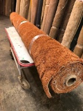 New Carpet Remnant Roll:12ft x 12ft 9in Dark Orange