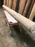 New Carpet Remnant Roll: 12ft x 12ft Off White/ Multicolor High Traffic