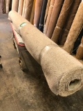 New Carpet Remnant Roll: 12ft x 18ft 2in Off White