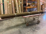 New Carpet Remnant Roll: 12ft x 12ft 9in Brown and Green High Traffic