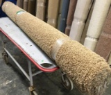 New Carpet Remnant Roll: 12ft 9in x 8ft Light Brown