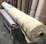 New Carpet Remnant Roll: 10ft 10in 10ft Light Cream