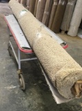 New Carpet Remnant Roll: 12ft x 12ft Tan