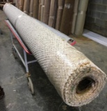 New Carpet Remnant Roll: 11ft 9in x 10ft 3in Off White