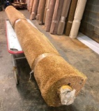 New Carpet Remnant Roll: 12ft 3in x 16ft Brown