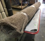 New Carpet Remnant Roll: 12ft 6in x 8ft Brown