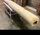 New Carpet Remnant Roll: 12ft 6in x 13ft Light Tan