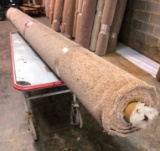 New Carpet Remnant Roll: 11 ft 6in x 13ft Brown