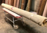 New Carpet Remnant Roll: 12ft x 13ft 6in Light Tan