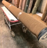 New Carpet Remnant Roll: 12ft x 13ft 6in Brown High Traffic