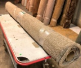 New Carpet Remnant Roll: 12ft x 8ft 7in Light Brown