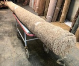 New Carpet Remnant Roll: 12ft x 12ft 10in Light Brown