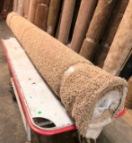 New Carpet Remnant Roll: 12ft x 9ft 5in Light Brown