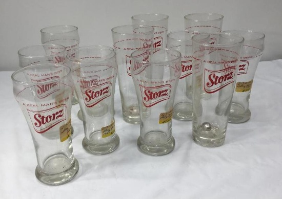 Lot of 11 Storz Brewery Glasses