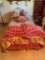 Antique Iron Twin Bed w/Bedding and Pillows