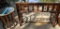 2 Bamboo Table Stands and Hall Table Glass Top