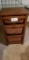 Wood and Wicker 3 drawer Shelving